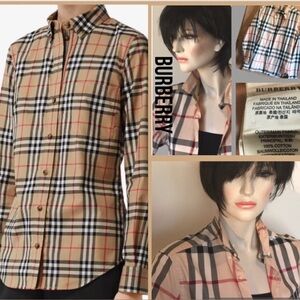 Burberry Authentic Nova check Unisex Plaid Button-Up Shirt